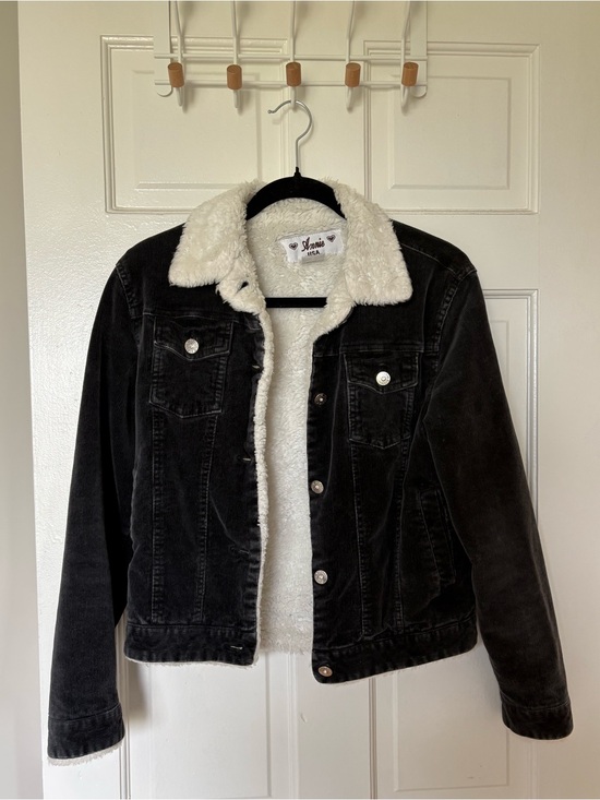 Annie Jackets & Blazers - Annie Sherpa-Lined Charcoal Jacket